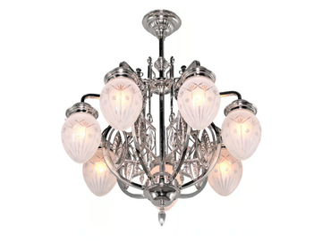 PANNON 7 - Handmade brass chandelier by Patinas Lighting - view 2
